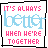 Animated contact sheet of 19 frames showing a pixel art icon with pink text and light blue heart-shaped letters, each frame displaying a different small red dot position in the design.