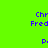 Pixelated text 'Chr', 'Fred', and 'P.' on bright green background with pink rectangular overlays.