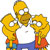 Three yellow-skinned cartoon characters with large white eyes and orange clothing stand in a circle against a white background.