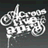 A 48x48 pixel animated buddy icon featuring stylized text in a graffiti art style, displayed as two sequential frames showing color inversion animation on a gray background.