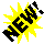 Nine pixelated 'NEWS!' icons arranged in a , each with a distinct bright color and starburst shape on a gray background