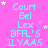 A static image with a bright pink background featuring repeated text and star shapes in cyan, white, and light purple.