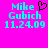 Pixelated cyan text on bright pink background with black heart symbol above 'Gubich' in left , identical right without heart