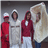 Four pixelated figures in casual clothing stand side-by-side against a gray background, with no visible text or animation.