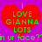 Two identical red heart-shaped icons with green text "I LOVE GIANNNA LOTS" on a purple background, each containing partial visible text below the hearts.