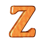 Nine variations of a 3D wooden letter Z in different orientations on a gray background.