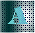 Pixelated 'A' icons in various colors and backgrounds, including blue, green, pink, and orange with dot patterns.