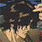 A 48x48 pixel buddy icon featuring a split composition with an anime-style character on the left and text elements on the right, displayed as part of a contact sheet.
