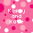 Pixelated icon with pink polka dots, text "Kasay and Ka" on top left, colorful vertical stripes below, and "Briana" at bottom right.
