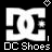 DC Shoes icons with white and red variations, some featuring red outlines and text on black backgrounds