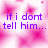Pixelated purple text on a pink and white blurred background with repeating square patterns.