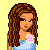 Pixelated cartoon-style icon with two distinct states: one showing a woman in blue dress, another adding a man beside her.