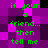 Green pixelated text on a purple and black checkered background repeats 'if your a friend... then tell me' in a pattern