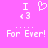 Pixelated text and symbols on a solid pink background with white and light purple elements.