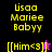 Pixelated yellow text on colored backgrounds with a star symbol in one frame, showing animation changes between frames.