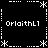 Black background with white pixelated border elements and repeated text "OrlaithL1" in four corners, forming a symmetrical
