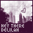 pixelated icons showing a cityscape with text overlays, some displaying 'HEY THERE DELILAH' and others 'WHATSIT LIKE IN NEW YORK CITY?' in white block letters on dark purple backgrounds