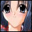 A pixelated anime-style character face on the left and stylized text reading "Anime IM" with a smaller "com" below it on a black background to the right, forming a 48x48 buddy icon.