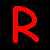 Red 'R' characters animate through sequential transformations against a black background, displaying varying shapes and positions across frames.