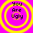 Four identical circular icons with yellow concentric rings on a bright pink background, each displaying the text "You Are Ugly" in black pixelated font.