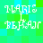 Pixelated text 'MARI' and 'BEKAR' on a green and cyan checkered background with visible pixelation and color shifts.