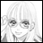 A 48x48 pixel buddy icon featuring a grayscale anime-style character with long hair on the left and "Anime IM" text above "COM" on a black background to the right.