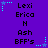 Purple background with repeated text and star-shaped pixel art elements in cyan and light blue.