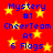 Red background with yellow stars and blue text reading Mystery #1 CheerTeam At 6 Flags repeated twice in a