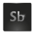 Pixelated grayscale icon with 'Sb' letters on dark background, framed by light gray border.