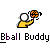 Pixel art contact sheet showing three frames of a yellow stick figure holding an orange basketball with purple accents, displayed on gray background.