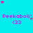 A static image with a bright cyan background featuring repeated text and star symbols in pink and purple.
