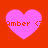 Four pink heart-shaped icons on a red background, each containing orange text 'Amber' and a pixelated symbol.