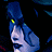 Pixelated blue and white character with yellow detail against black background, likely a static buddy icon from early internet era.
