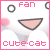 identical cartoon cat icons with pink text labels, each featuring a white face, black outline eyes, and a peach-colored mouth on a cloud-like background