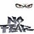 A static image shows a pair of pixelated sunglasses with red-tinted lenses above stylized text reading "MY TELL" in dark gray and black lettering.