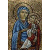 religious icon images with varying color schemes and halos, depicting figures holding children and standing before crowds