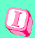 Four pink cube-shaped objects with white faces displaying a stylized 'I' letter, arranged in two against a cyan background