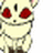 A 48x48 pixel animated buddy icon featuring a cartoon cat-like creature with red eyes on the left and blue text "I can hurt you" followed by "Really" on pink backgrounds, arranged in a contact sheet layout.