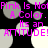 Pixelated text in bright pink reads "Pink Is Not A Color. Its an ATTITUDE! ATTITUDE!" over a black background with scattered gray and white circles.