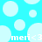 Light blue background with scattered white circles and two instances of 'meri<3' text at the bottom.