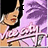 A pixelated image of a woman with black hair and red lips in a purple outfit, with partial text overlays changing across frames.