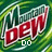 Animated Mountain Dew logo with green swirling background and red 'DEW' text, displaying sequential white pixel text below: DO, THE, DEW.
