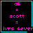 Four identical display pink text 'ali + scott = lvr5 4ever' on black background with cyan border; rightmost has cyan heart and cyan cross symbols