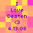 Pixelated text reads 'I Love Desten <3 4.13.08' on a pink and yellow checkered background with visible animation changes.