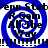 Blue and white spiral background with black text reading "Penn Stat R Goin All The Way" in four repeated , separated by horizontal dashed lines