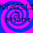A static image with four identical showing a blue and pink spiral background, black text reading "Is anyone" in the center of each