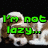 A pixelated image of a brown and white dog with green text overlays on a black background, transitioning to a gray