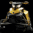 Pixelated character in gold and black attire with a hat, next to blue background displaying red text "Ski-Doo Rocks!!!".