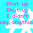 Pixelated cyan background with repeated white snowflake shapes and pink text reading "Shut up Shut up I didn't say anything" in a