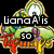 Pixelated cartoon character with green body and blue shell, red accents, and large eyes, displayed across two with text overlays